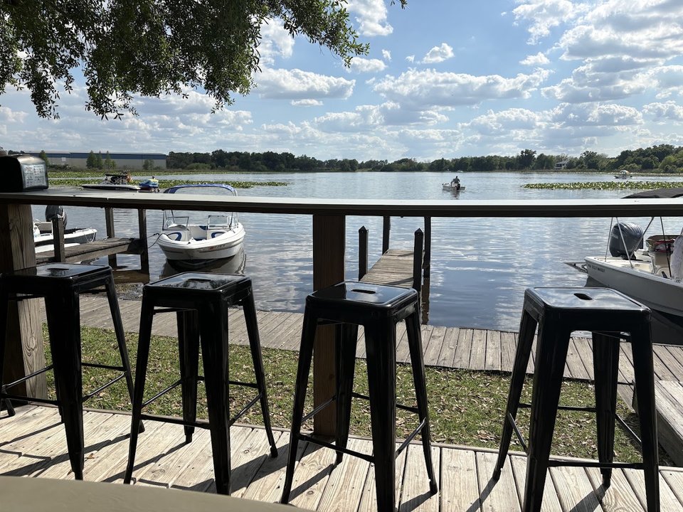 Casual bar and grill seating.